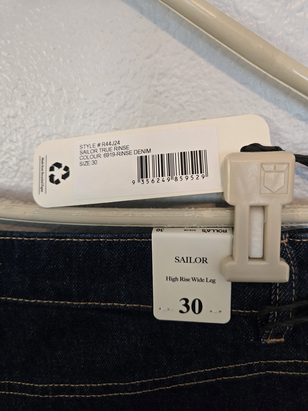 ROLLA'S Dark Blue "True Rinse" Sailor Wide Leg Revolve Jeans, Size 30 - Picture 5 of 8